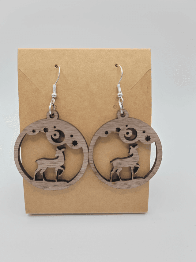 Boucles d&#039;oreille boule &quot;Cerflune&quot;